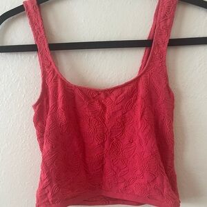 Anthropologie Coral Textured Top